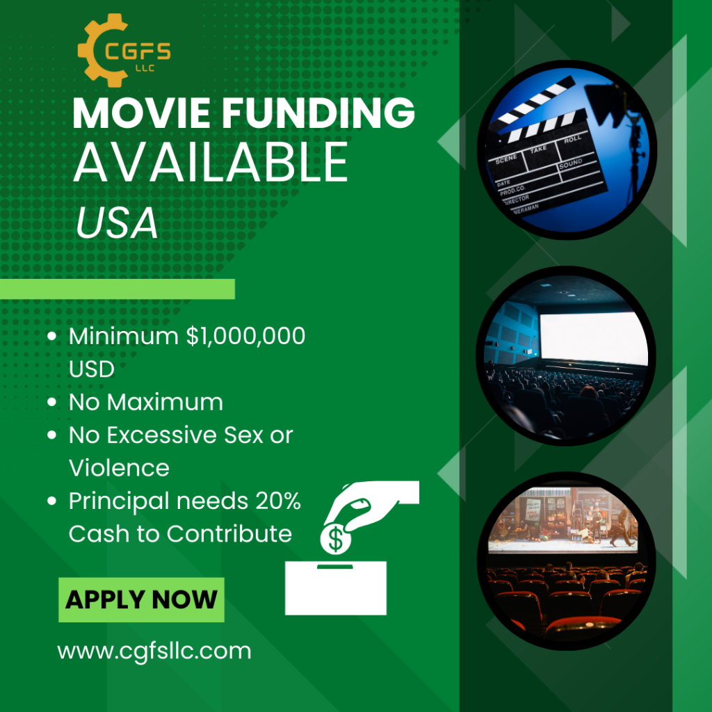 Movie Funding Available USA