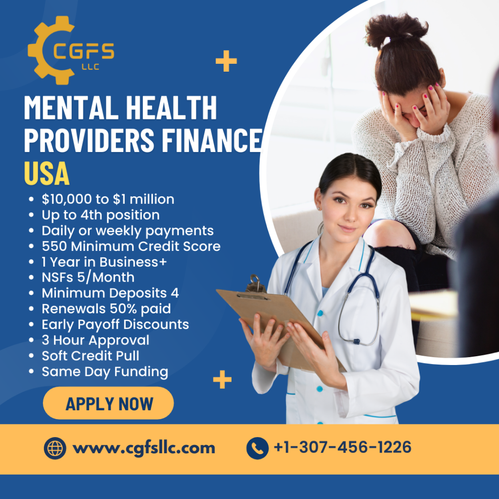 Mental Health Care Clinic Finance Available - USA